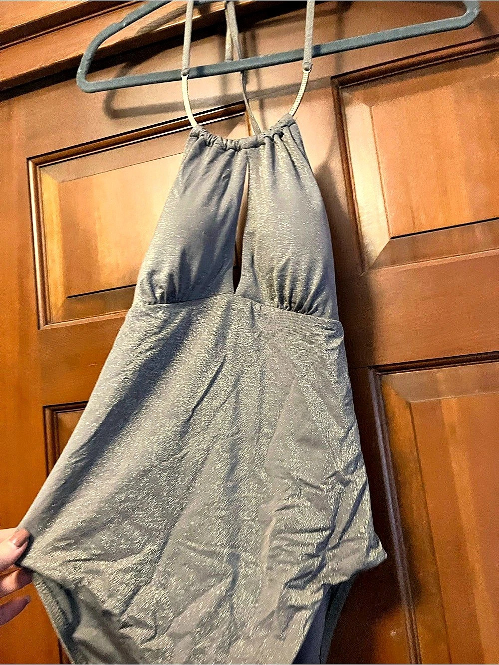Azure Metallic Swimsuit - Size Small